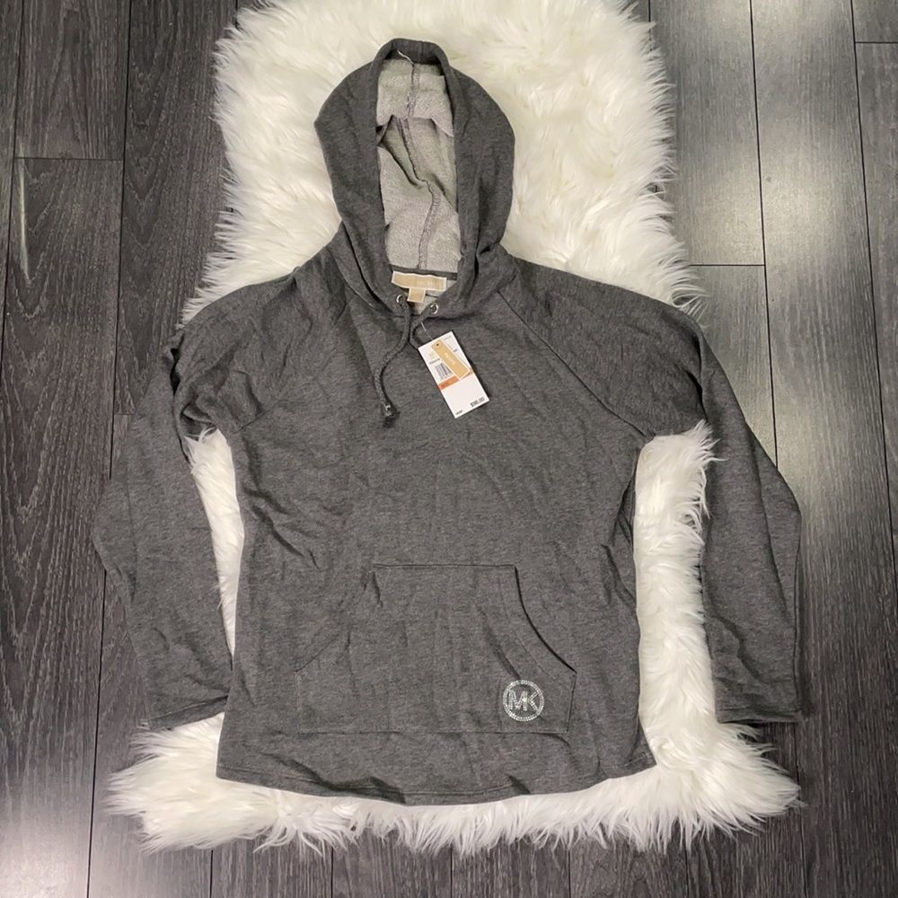 Women’s Michael Kors Grey Hoodie Petite Small NWT